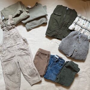 Neutral Fall Toddler Boy (2T) Bundle - Zara, Old Navy, H&M
